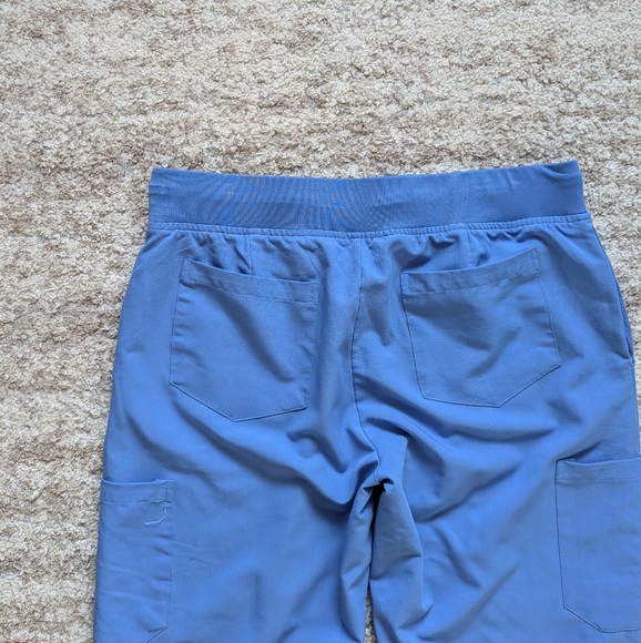 Mandala scrubs pants cargo straight leg 9 pockets ceil blue - Picture 7 of 7